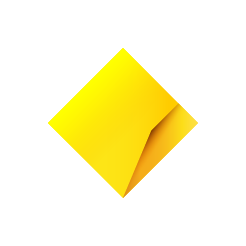 yellow square on an angle