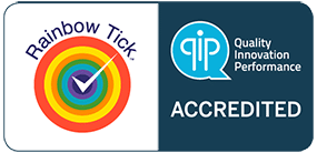 Rainbow Tick Accredited Symbol